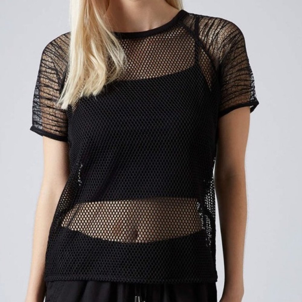 Topshop Mesh Net Tee